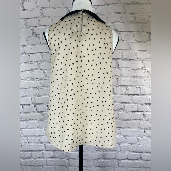 Cynthia Rowley Sleeveless Blouse Geometric Cottage Core Granny Core Small EUC - Picture 7 of 7